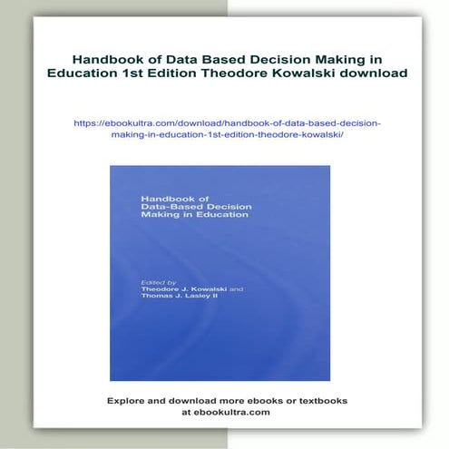 Handbook of Data Based Decision Making in Education 1st Edition ...