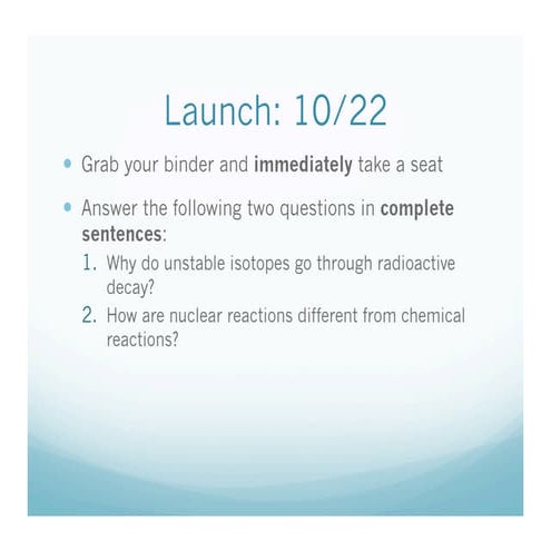 10/22 What is a chemical bond?