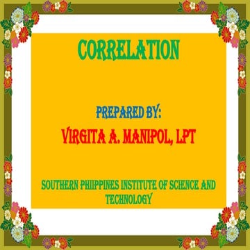 102225  PPT- 4 STATISTICS COLLEGE.pptx Correlation: Perfect Positive Correlation