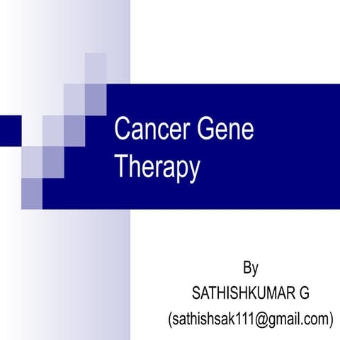 Cancer Gene Therapy | PPT