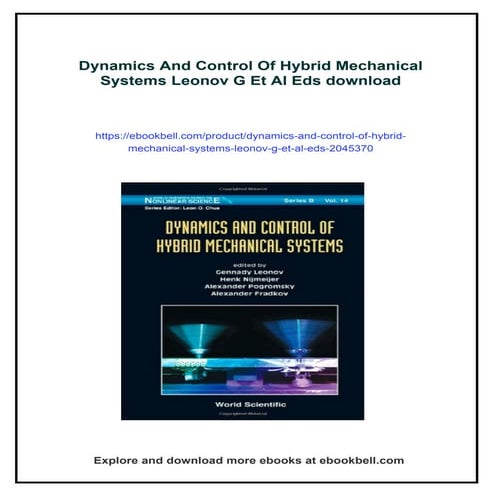 Dynamics And Control Of Hybrid Mechanical Systems Leonov G Et Al Eds | PDF