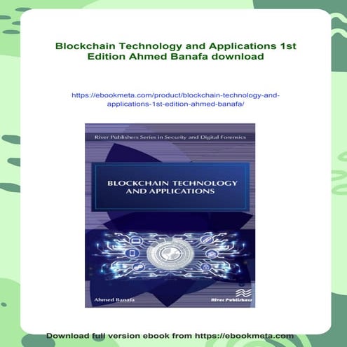 Blockchain Technology and Applications 1st Edition Ahmed Banafa | PDF