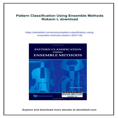 Pattern Classification Using Ensemble Methods Rokach L