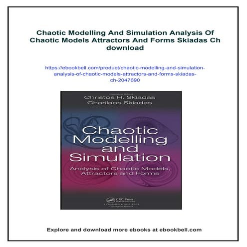 Chaotic Modelling And Simulation Analysis Of Chaotic Models Attractors And Fo...