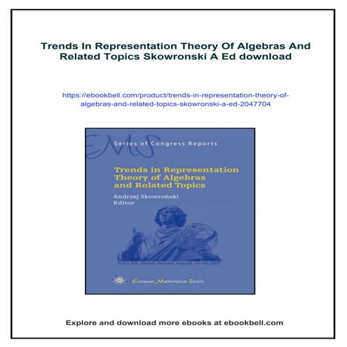 Trends In Representation Theory Of Algebras And Related Topics ...