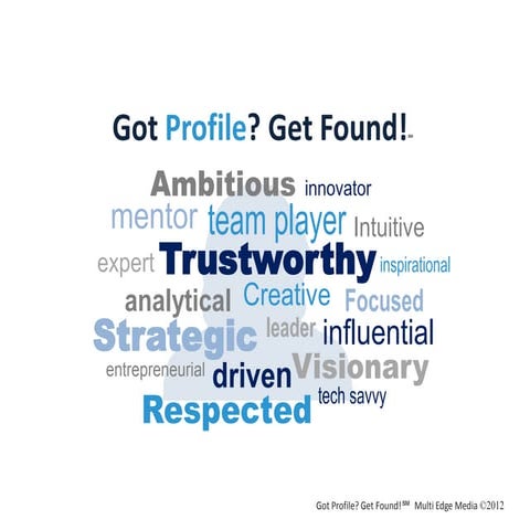 Got Pofile? Get Found!℠ | What Your LinkedIn Profile Can Do For You