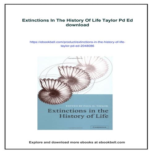Extinctions In The History Of Life Taylor Pd Ed | PDF