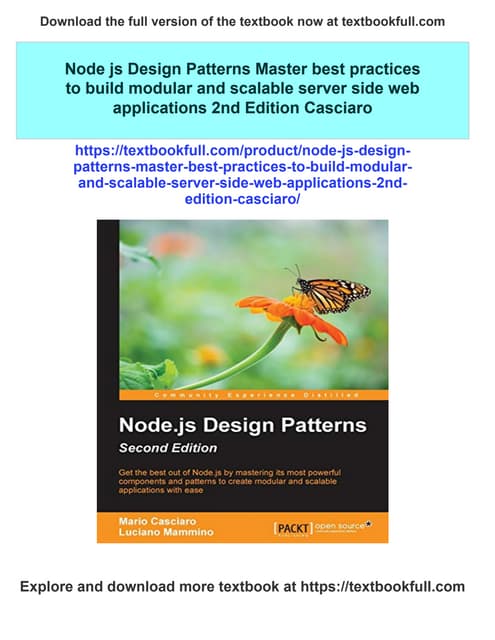 Instant Download Node js Design Patterns Master best practices to build modul...