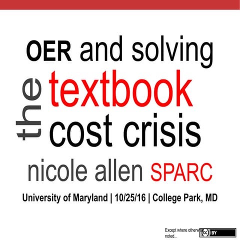 OER Talk @ University of Maryland #OAweek