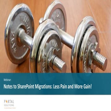 Webinar: Notes to SharePoint Migrations: Less Pain and More Gain!