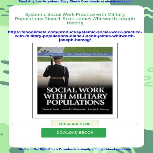 Systemic Social Work Practice with Military Populations Diane L Scott James W...