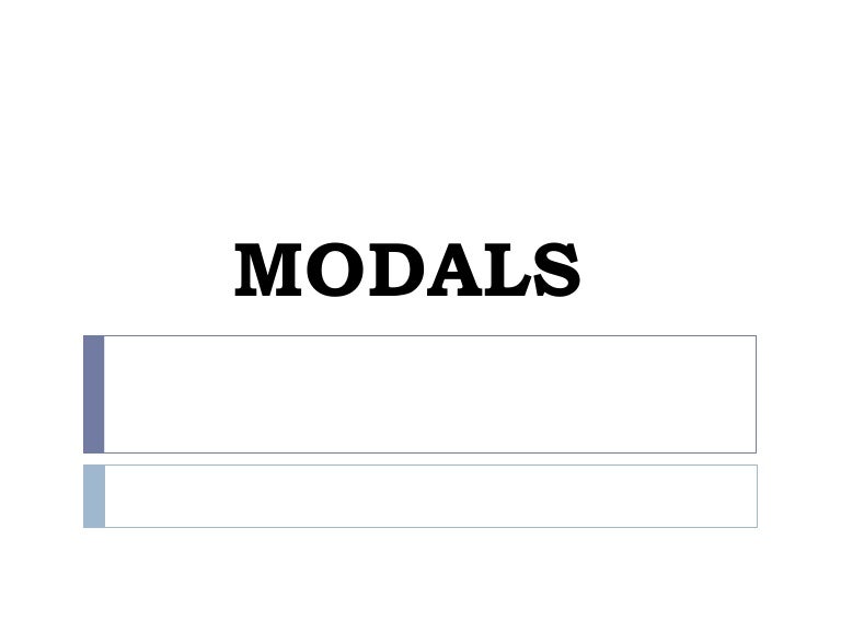 what are modals