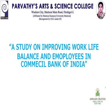 (102) a study on improving work life balance ah authors