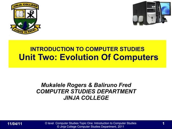 Introduction To Computer and Early Calculating Devices | PPT
