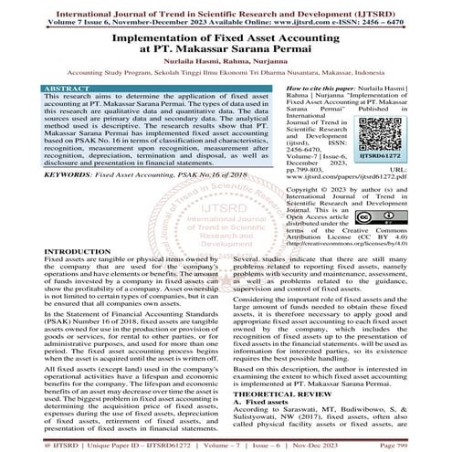 Implementation of Fixed Asset Accounting at PT. Makassar Sarana Permai