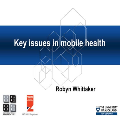 Key Issues in Mobile Health