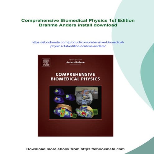 Comprehensive Biomedical Physics 1st Edition Brahme Anders | PDF