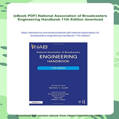 (eBook PDF) National Association of Broadcasters Engineering Handbook 11th Ed...
