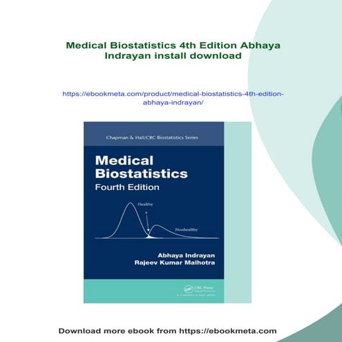 Medical Biostatistics 4th Edition Abhaya Indrayan