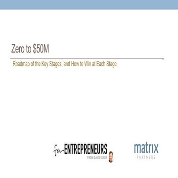 Zero to $50M – A Roadmap of the Key Stages, and How to Win at Each Stage