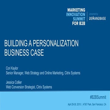 Building the Business Case for B2B Personalization