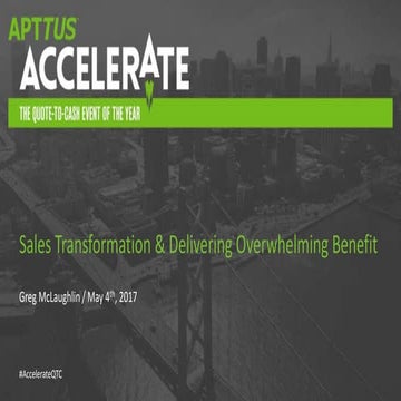 Achieving Sales Transformation and Delivering Overwhelming Benefit