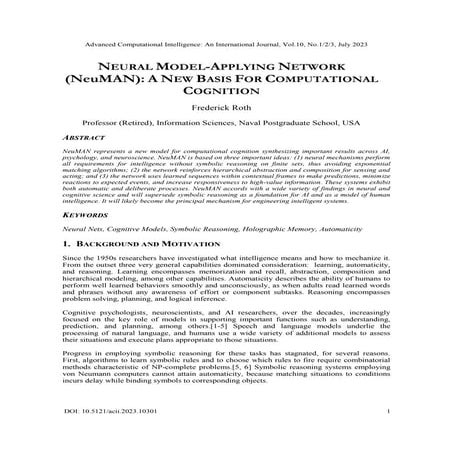 Neural Model-Applying Network (Neuman): A New Basis for Computational Cognition