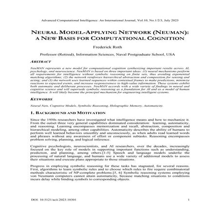 Neural Model-Applying Network (Neuman): A New Basis for Computational Cognition
