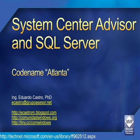 SQL Server and System Center Advisor | PPT