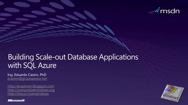 SQL Azure Federation and Scalability