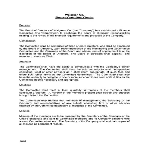 Call Wave Corporate Governance Compensation Committee Charter