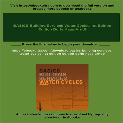 BASICS Building Services Water Cycles 1st Edition Edition Doris Haas-Arndt
