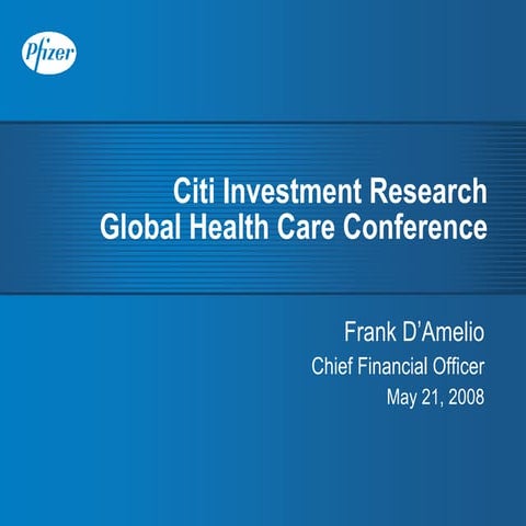 Pfizer at Citi Global Health Care Conference