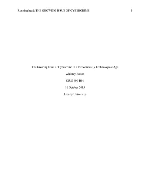 Cybercrime Research Paper
