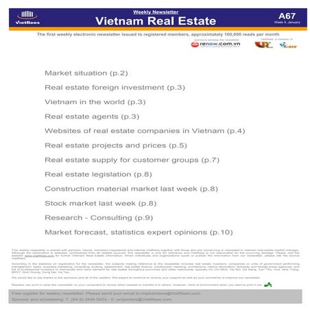 Vietnam Real Estate Newsletter - No. 67, Week 4 Jan, 2009
