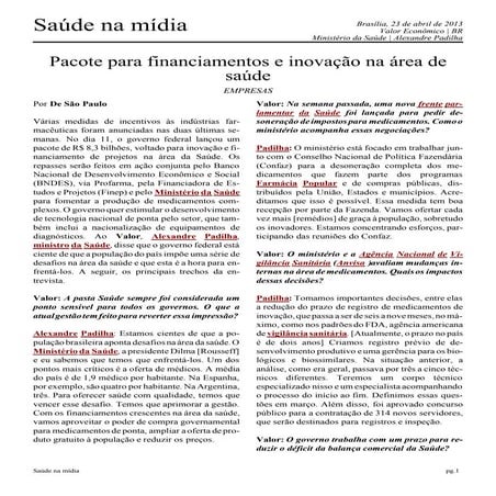 Ministro Padilha destaca várias medidas de incentivos às indústrias farmacêuticas