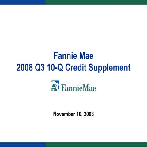 fannie mae Credit Supplement 