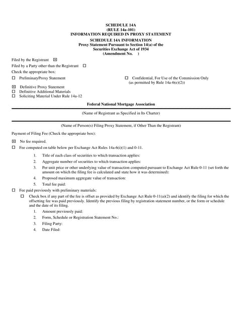 fannie mae  Proxy Statement2002