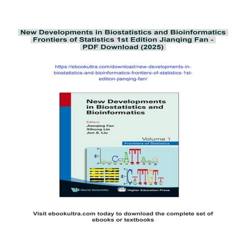 New Developments in Biostatistics and Bioinformatics Frontiers of Statistics ...