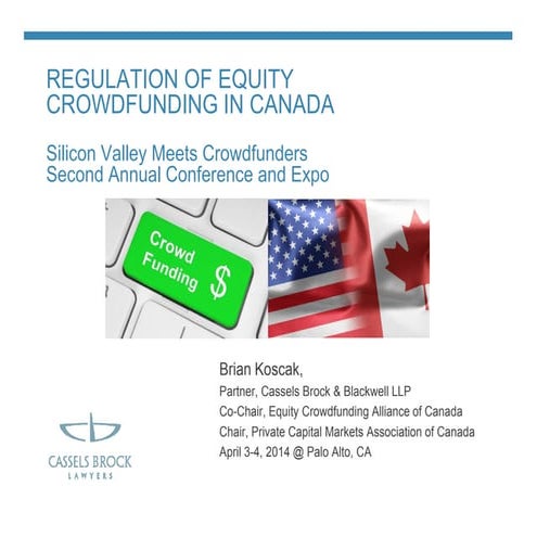 Regulation of Equity Crowdfunding in Canada