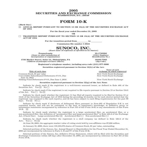 sunoco 2004 Form 10-K | PDF