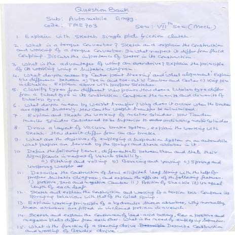 Automobile Engg- 4th Year  D N Srivastava