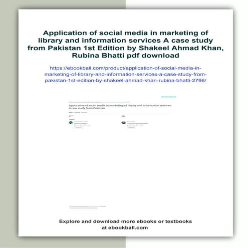 Application of social media in marketing of library and information services ...