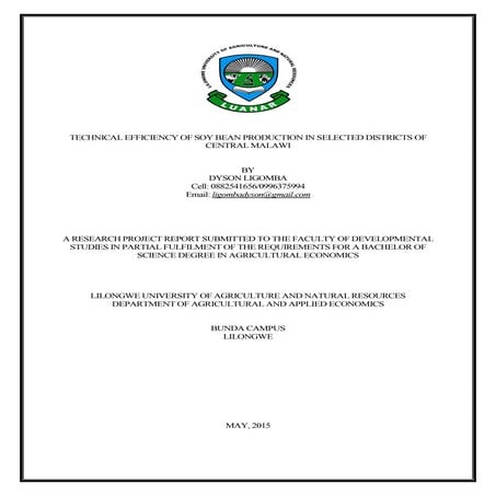 Dyson Ligomba Dissertation