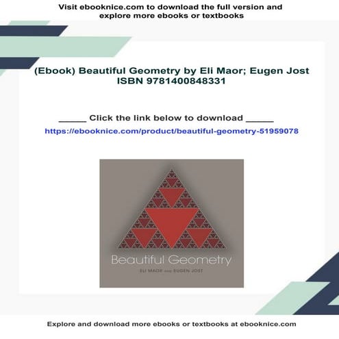 (Ebook) Beautiful Geometry by Eli Maor; Eugen Jost ISBN 9781400848331