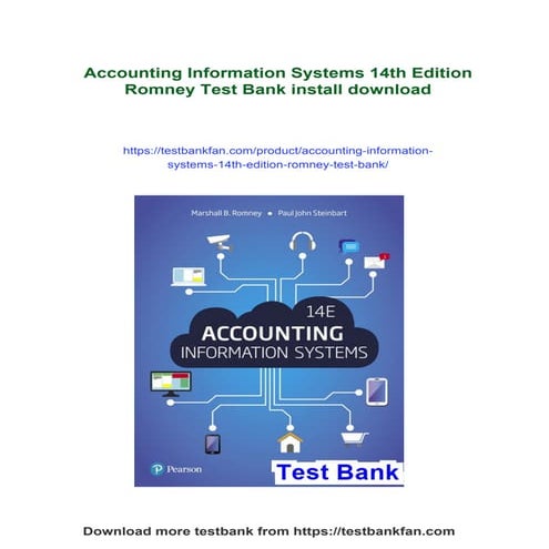 Accounting Information Systems 14th Edition Romney Test Bank | PDF
