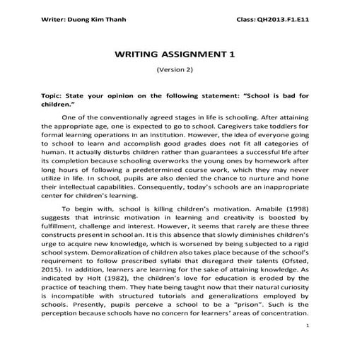 Writing assignment 1 (Ver 2)