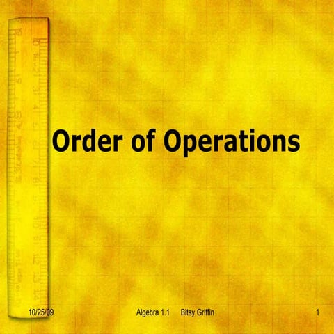 103 Order of Operations Lesson | PPT