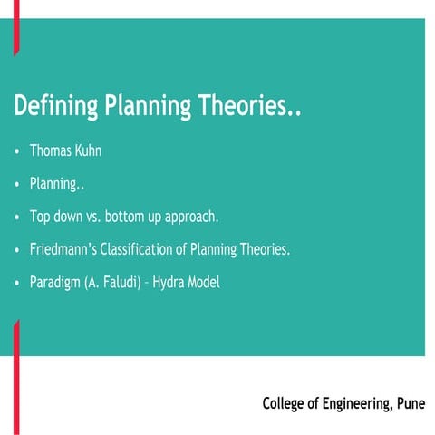 103 Planning Theory i