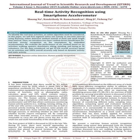 Real-time Activity Recognition using Smartphone Accelerometer